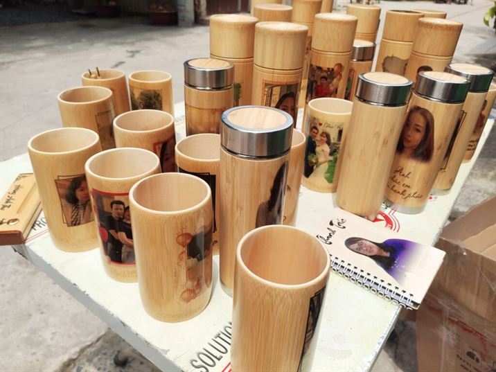 COLOR PRINTED BAMBOO CUP/GLASS